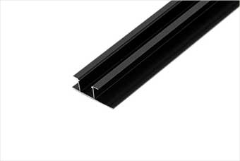 定西航空纤维墙咔铝合金带灯中条(哑黑氧化)