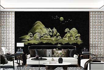 定西森佰汇航空纤维墙咔（湖光山色）